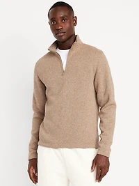 Sweater-Knit Fleece Quarter-Zip Pullover