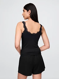 Mini Rib Lace PJ Tank Top