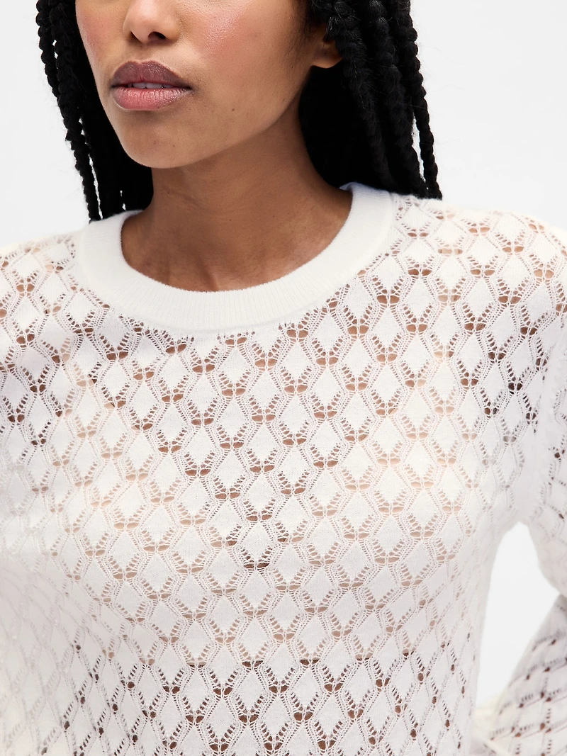 Pointelle Sweater