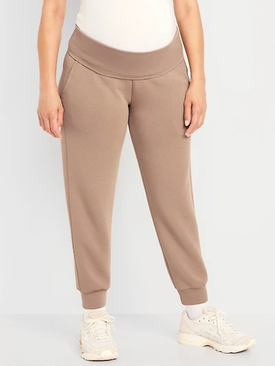 Pantalon de jogging en molleton raffiné à taille rabattable maternit