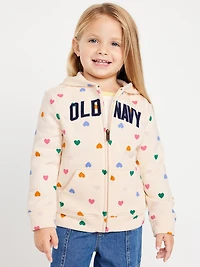 Logo-Graphic Zip Hoodie for Toddler Girls