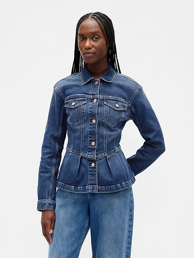 Denim Peplum Jacket