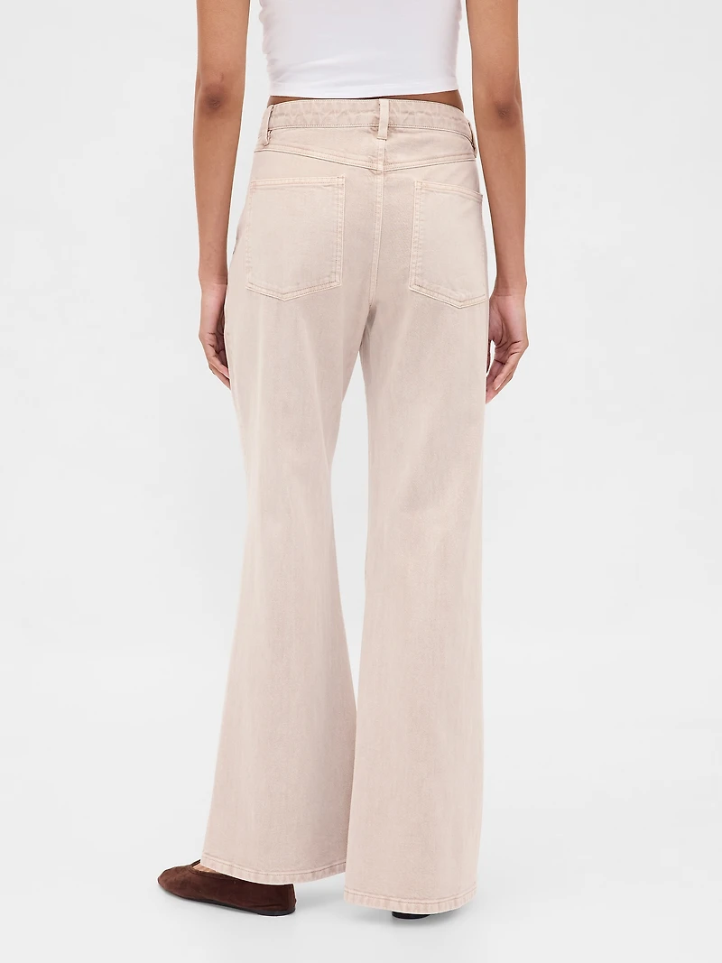 Low Rise Relaxed Flare Khakis