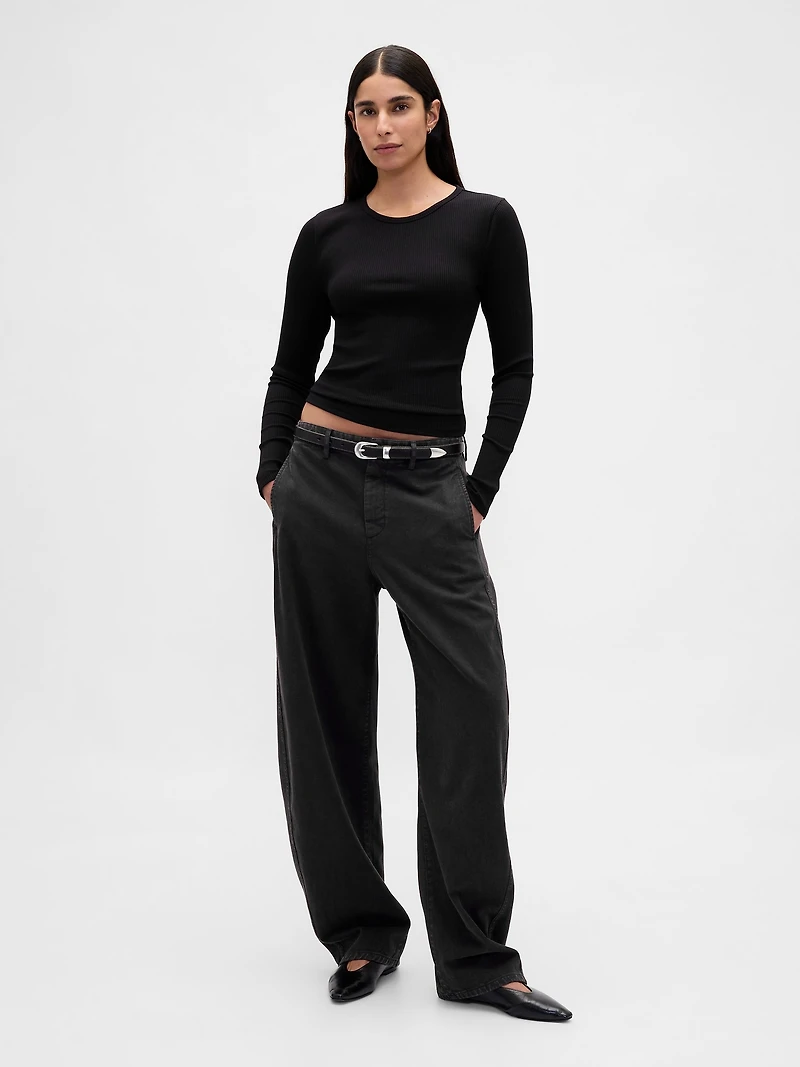 Modern Compact Rib Crop T-Shirt