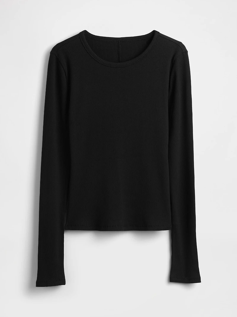 Modern Compact Rib Crop T-Shirt