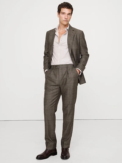 Italian Windowpane Suit Pant