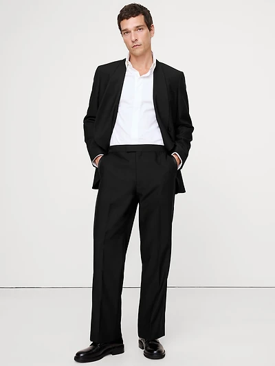 Straight Italian Barathea Tuxedo Pant