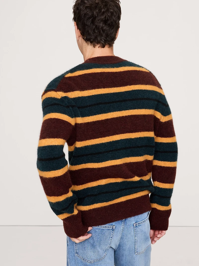 Italian Alpaca-Wool Blend Stripe Sweater