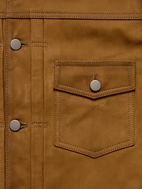 Nubuck Leather Trucker Jacket