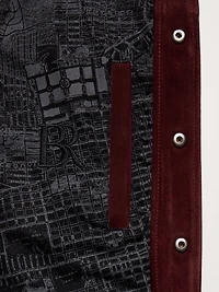 Oiled Suede Trucker Jacket