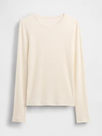 Pointelle Rib T-Shirt