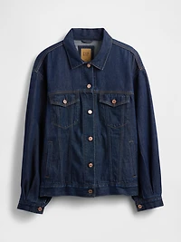 UltraSoft Oversized Balloon-Sleeve Icon Denim Jacket