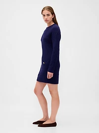 CashSoft Cable-Knit Mini Sweater Dress