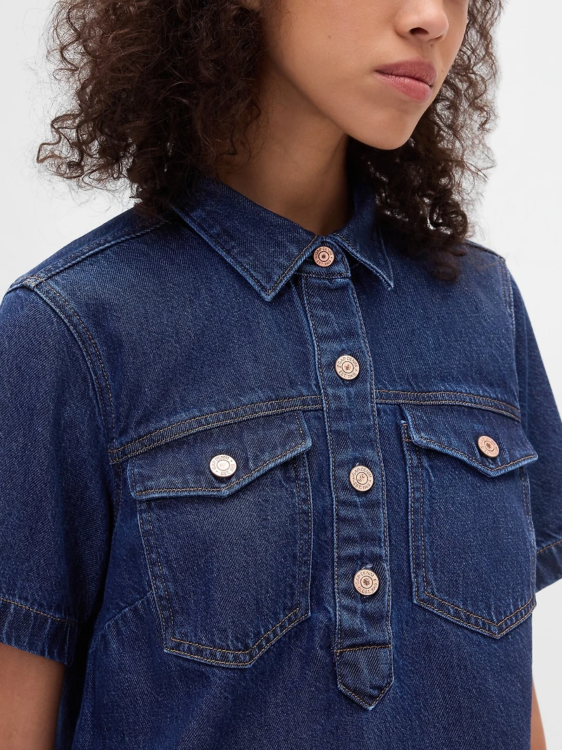 UltraSoft Denim Mini Dress