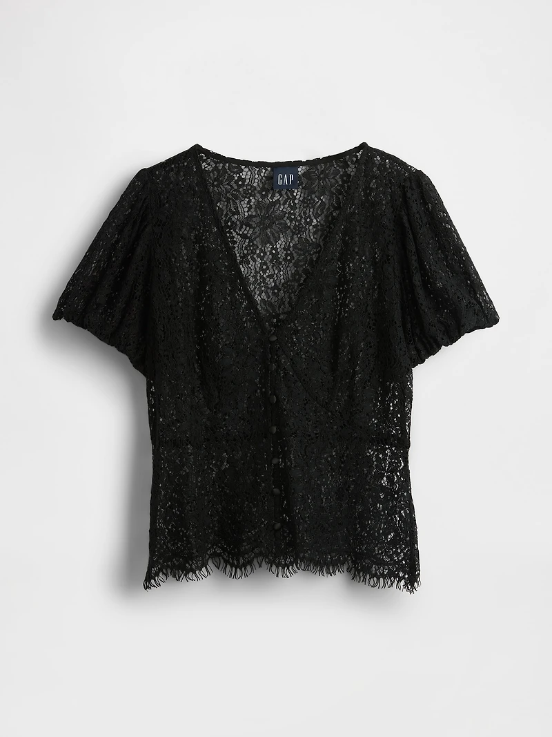 Lace V-Neck Top