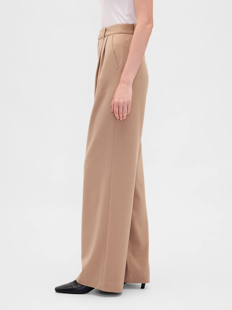 365 High Rise Brushed Twill Pleated Trousers