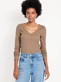 Cozy Snug Long-Sleeve V-Neck T-Shirt
