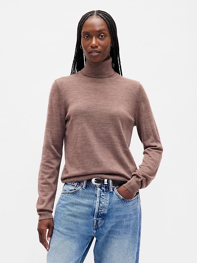 100% Merino Wool Turtleneck Sweater