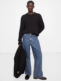 Honeycomb Crew-Neck Sweater