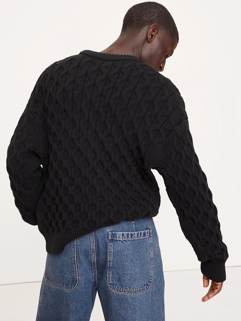 Honeycomb Crew-Neck Sweater