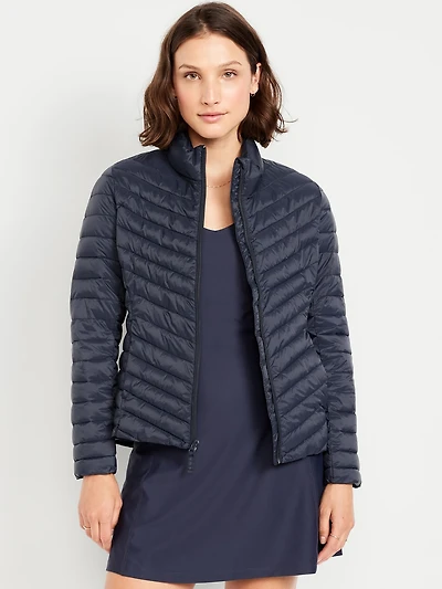 Water-Resistant Narrow-Channel Puffer Jacket
