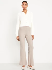 High-Waisted Fashion Ribbed Flare Leggings