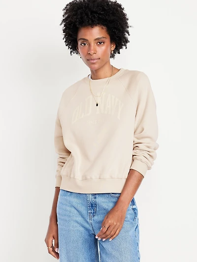 Vintage Crew-Neck Logo-Graphic Sweatshirt