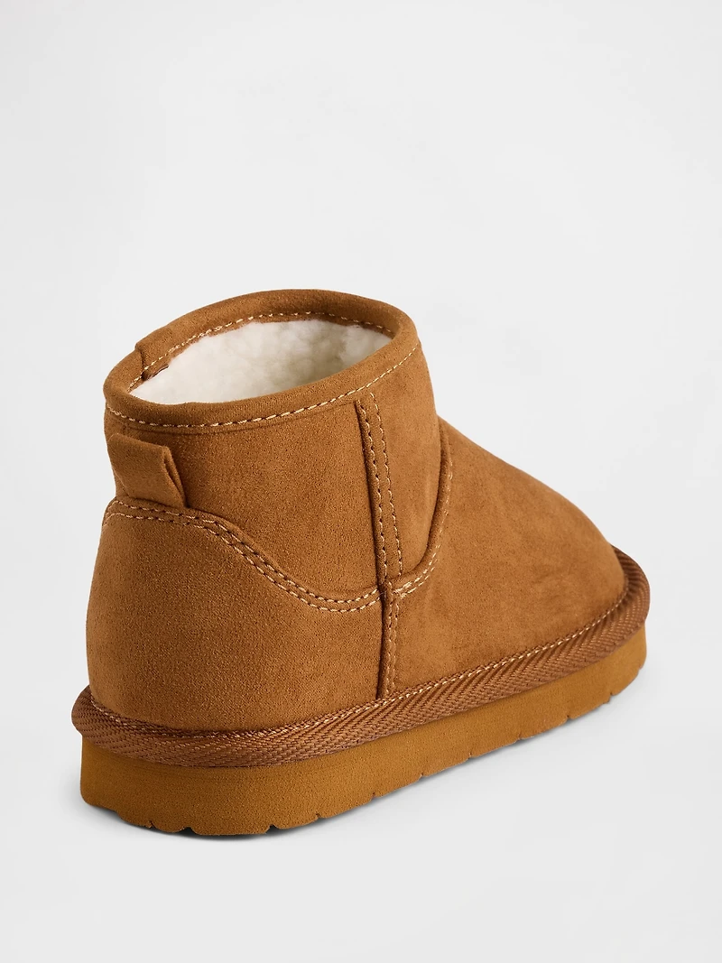 Bottes en suède végane doublées de sherpa pour Tout-petit