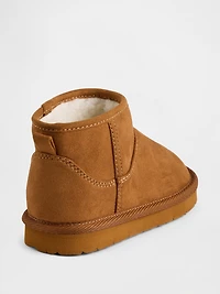 Bottes en suède végane doublées de sherpa pour Tout-petit