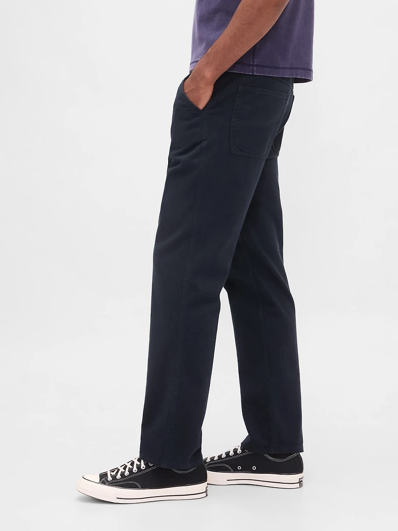 Relaxed Straight Utility Khakis