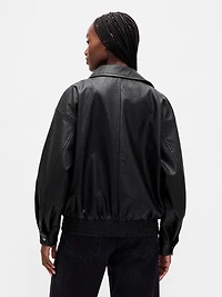 Oversized Vegan Leather Jacket