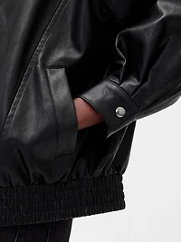 Oversized Vegan Leather Jacket
