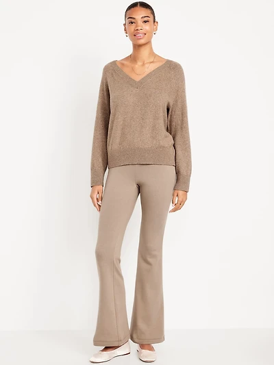 High-Waisted Fleece-Lined Flared Leggings