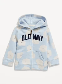 Printed Logo-Graphic Zip Hoodie for Baby