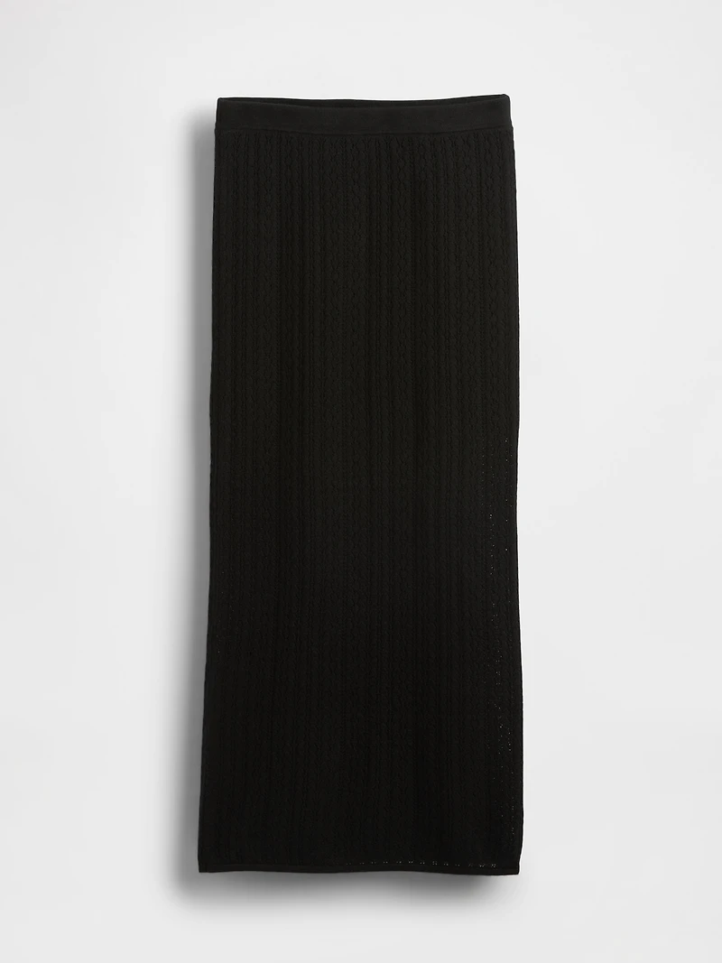 Pointelle Maxi Skirt
