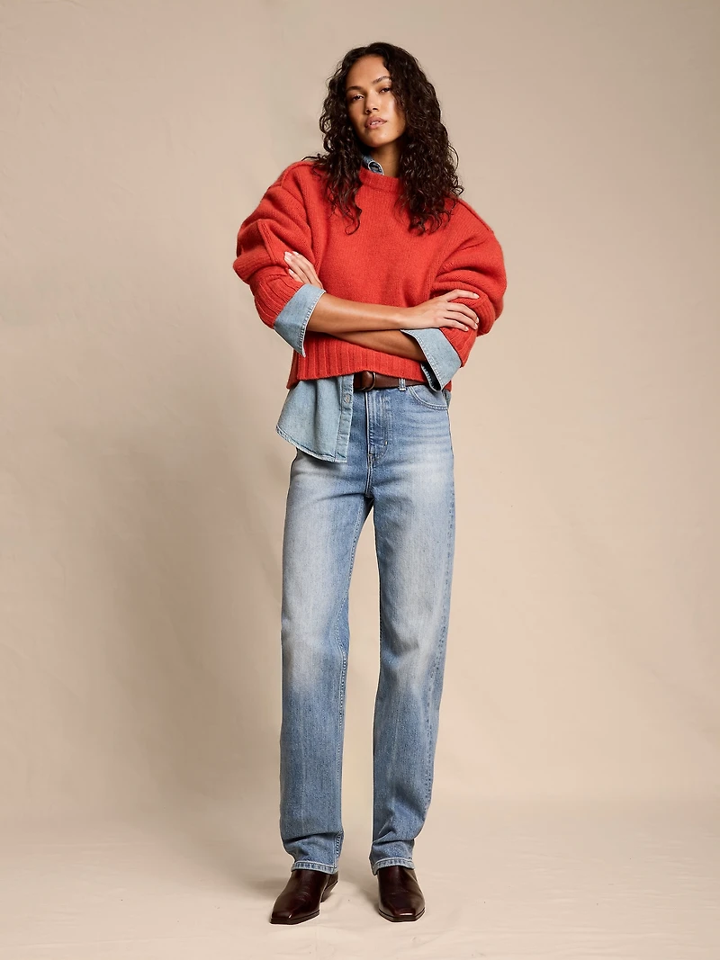 High-Rise 90S Straight Jean