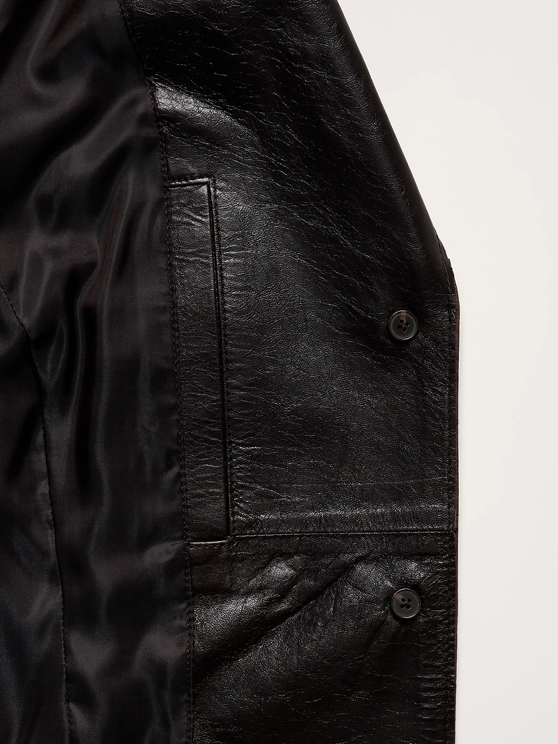 90S Leather Blazer