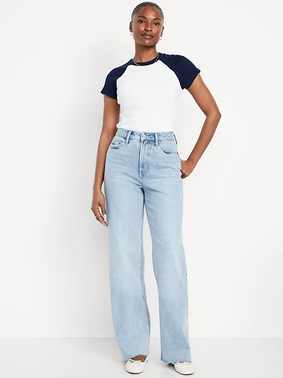 Curvy Extra High-Waisted Wide-Leg Jeans