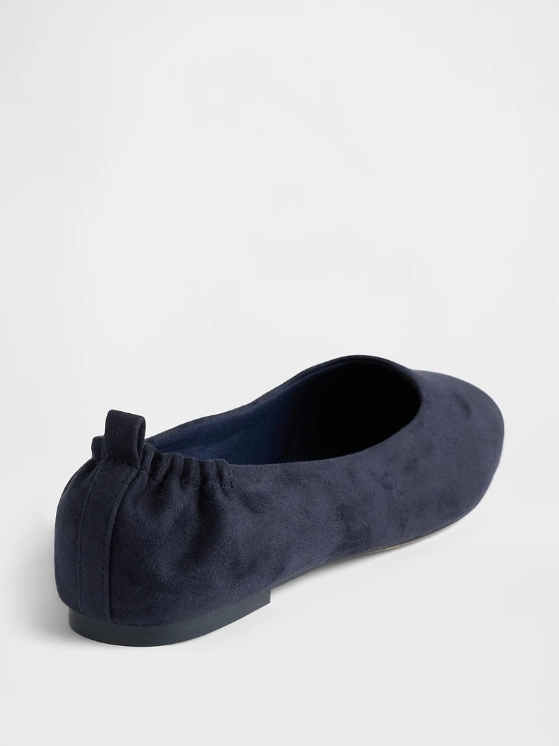 Vegan Suede Ballet Flats