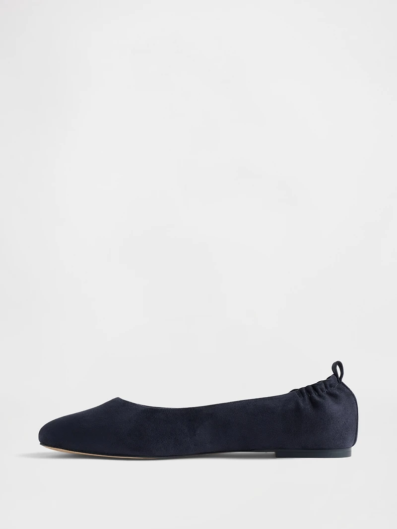 Vegan Suede Ballet Flats