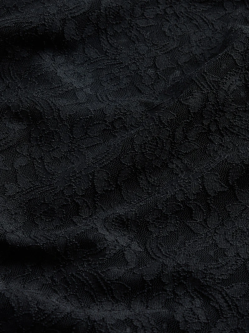 Lace Bell-Sleeve Maxi Dress