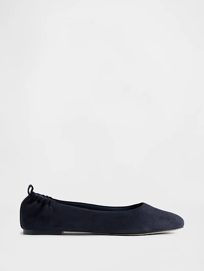 Vegan Suede Ballet Flats