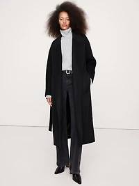Italian Wool-Cashmere Wrap Coat
