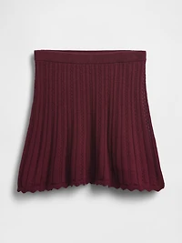 100% Cotton Pointelle Mini Skirt