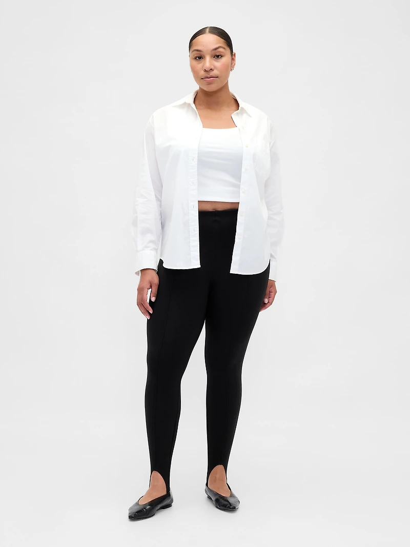 High Rise Double Knit Stirrup Pants