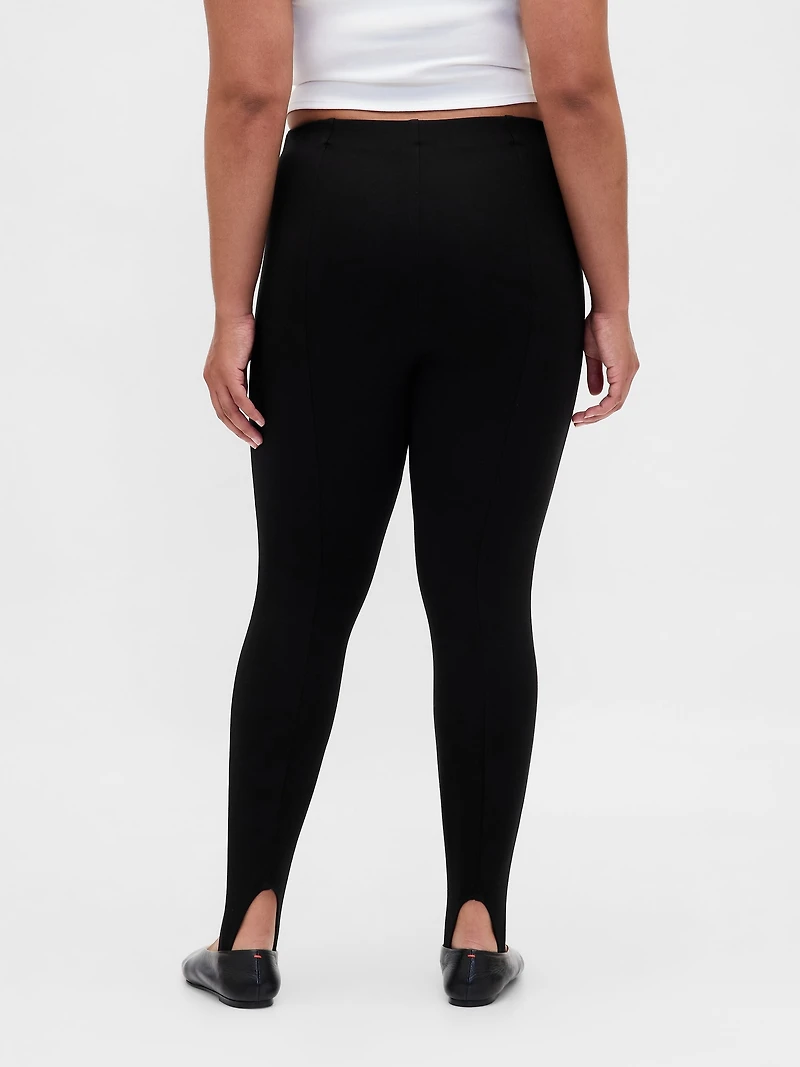 High Rise Double Knit Stirrup Pants