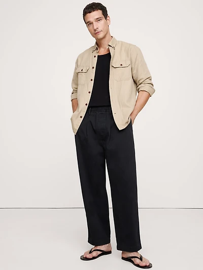 Loose Lightweight Cotton Pull-On Pant