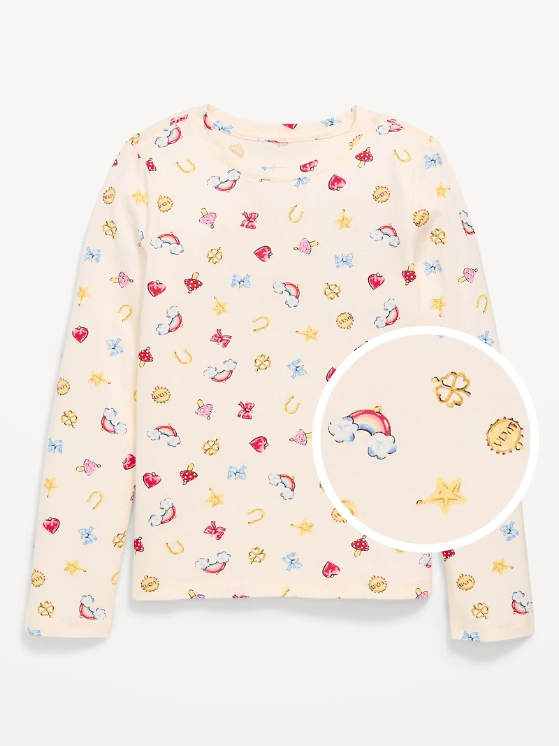 Softest Printed Long-Sleeve T-Shirt for Girls