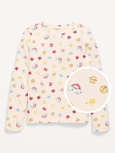 Softest Printed Long-Sleeve T-Shirt for Girls