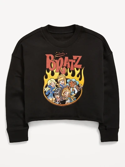 Bratz™ Long-Sleeve Cropped Graphic T-Shirt for Girls